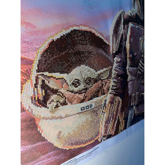 Mandalorian & Grogu Finished Partial Drill Diamond Painting 100x55cm Star Wars - Picture 10 of 13